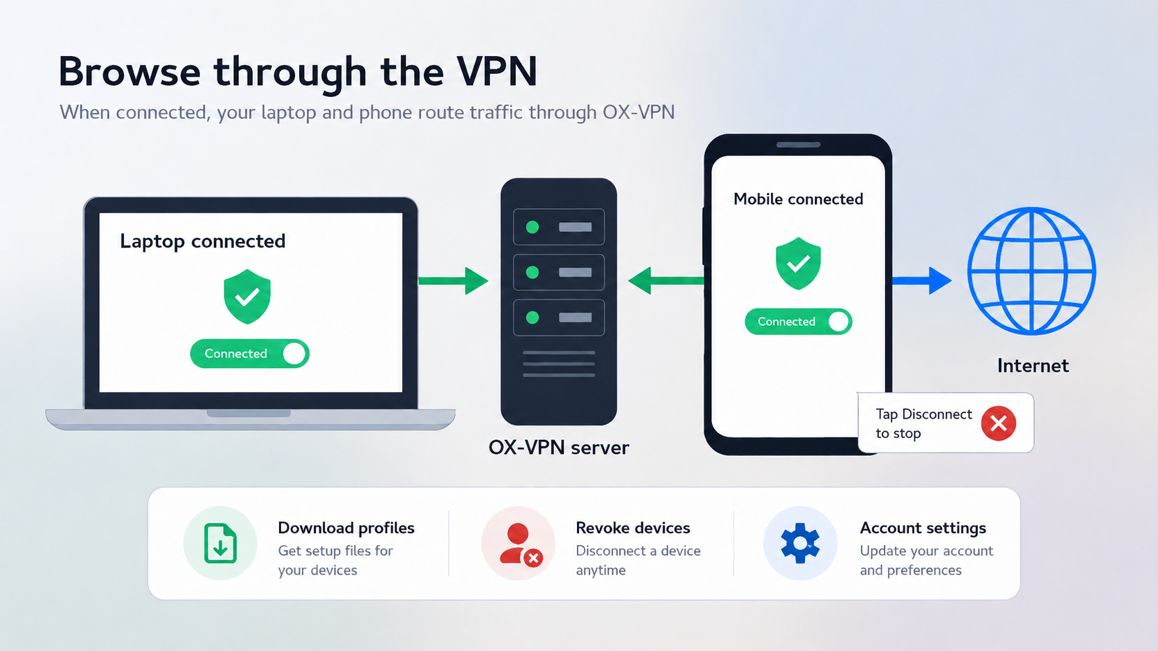 Browse through the VPN